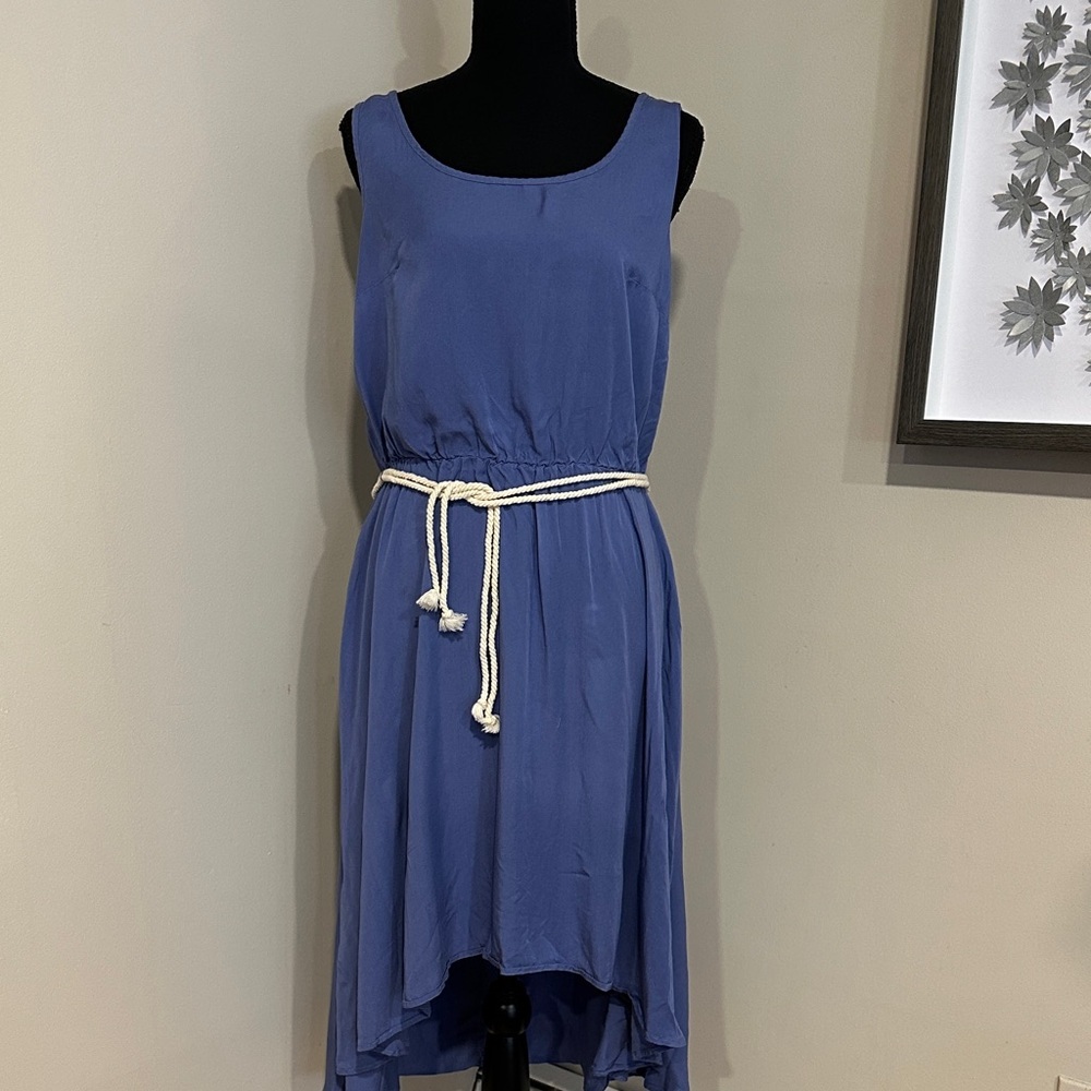 *CASLON* Elegant Blue High Low Sleeveless Dress Size Small